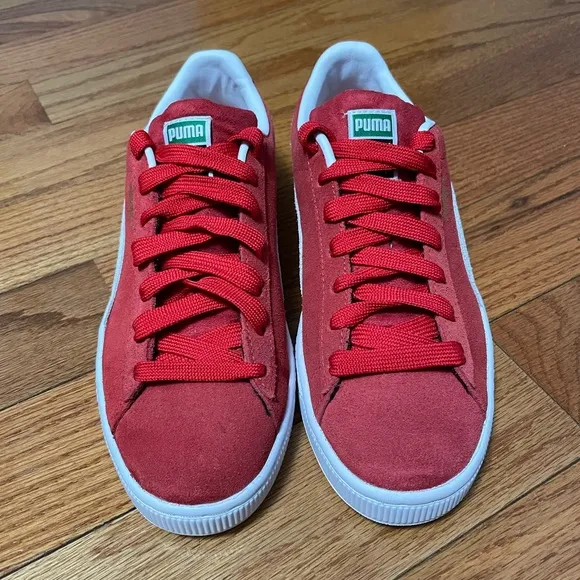Puma Suede Classic 21 380560-02 Sneakers Big Kids 7C Red Lifestyle Shoes NL064