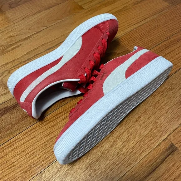Puma Suede Classic 21 380560-02 Sneakers Big Kids 7C Red Lifestyle Shoes NL064