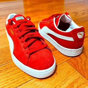 Puma Suede Classic 21 380560-02 Sneakers Big Kids 7C Red Lifestyle Shoes NL064