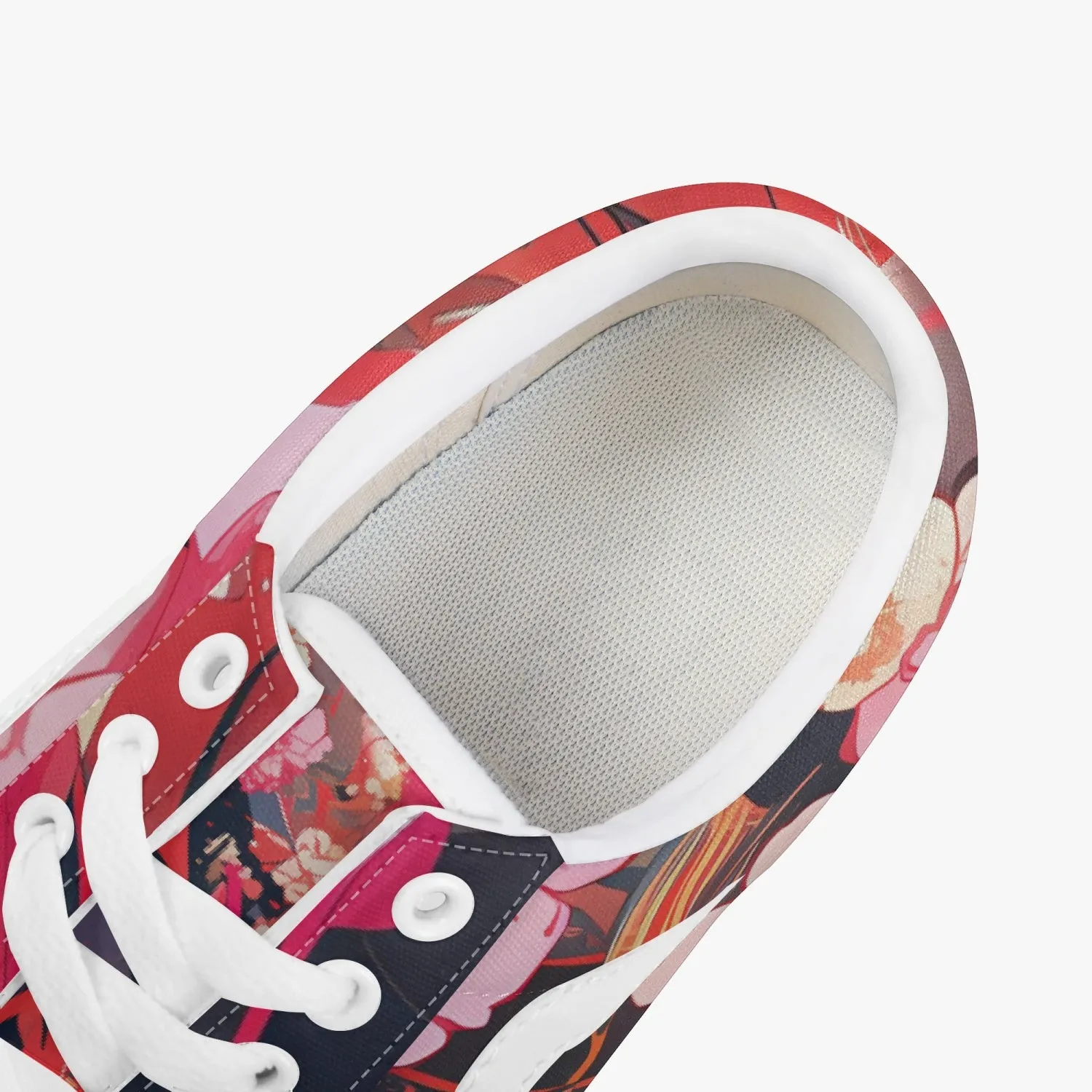 Punk Cherry Blossom Low-Top Canvas Sneakers