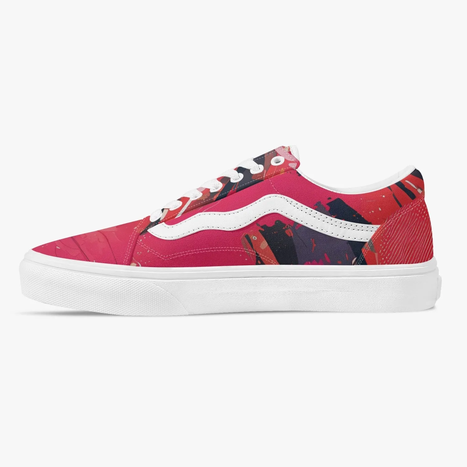 Punk Cherry Blossom Low-Top Canvas Sneakers