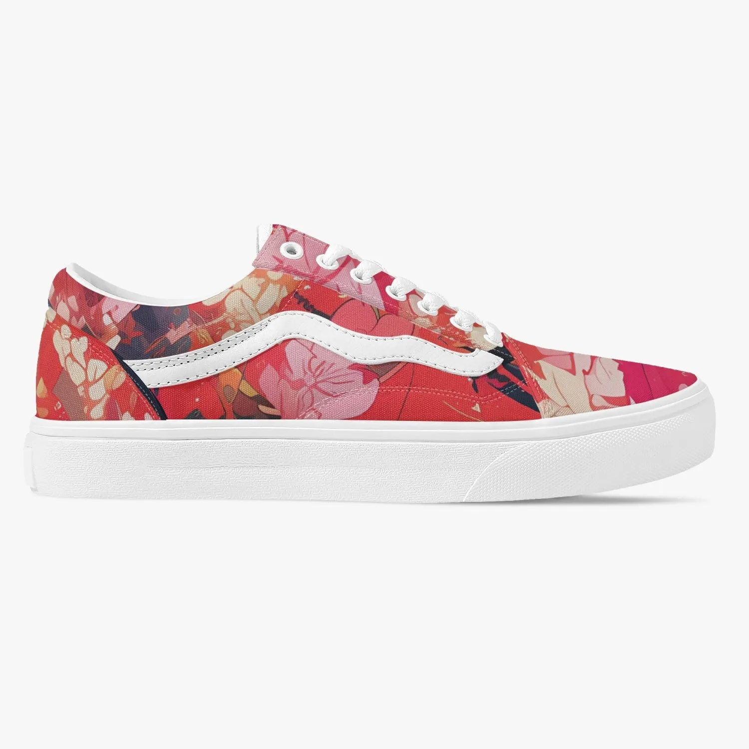 Punk Cherry Blossom Low-Top Canvas Sneakers