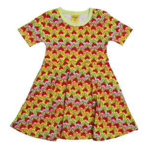 Radish - Pastel Rainbow Stripe Short Sleeve Skater Dress - 1 Left Size 11-12 years
