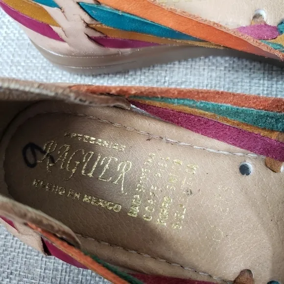 RAGUER Handmade Mexican Leather Girls Huaraches