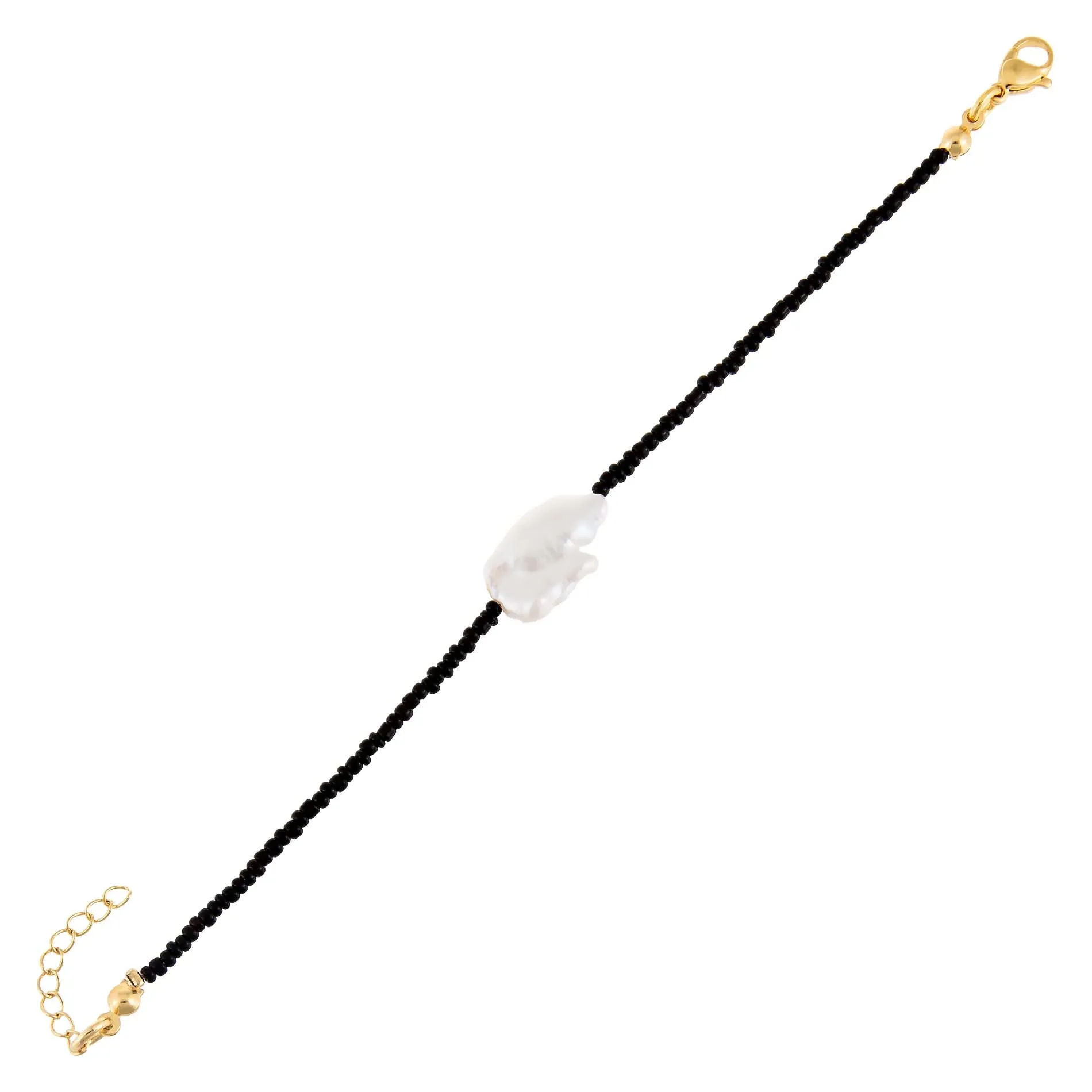 Rainbow Baroque Pearl Color Beaded Bracelet