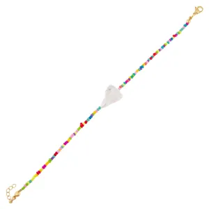 Rainbow Baroque Pearl Color Beaded Bracelet