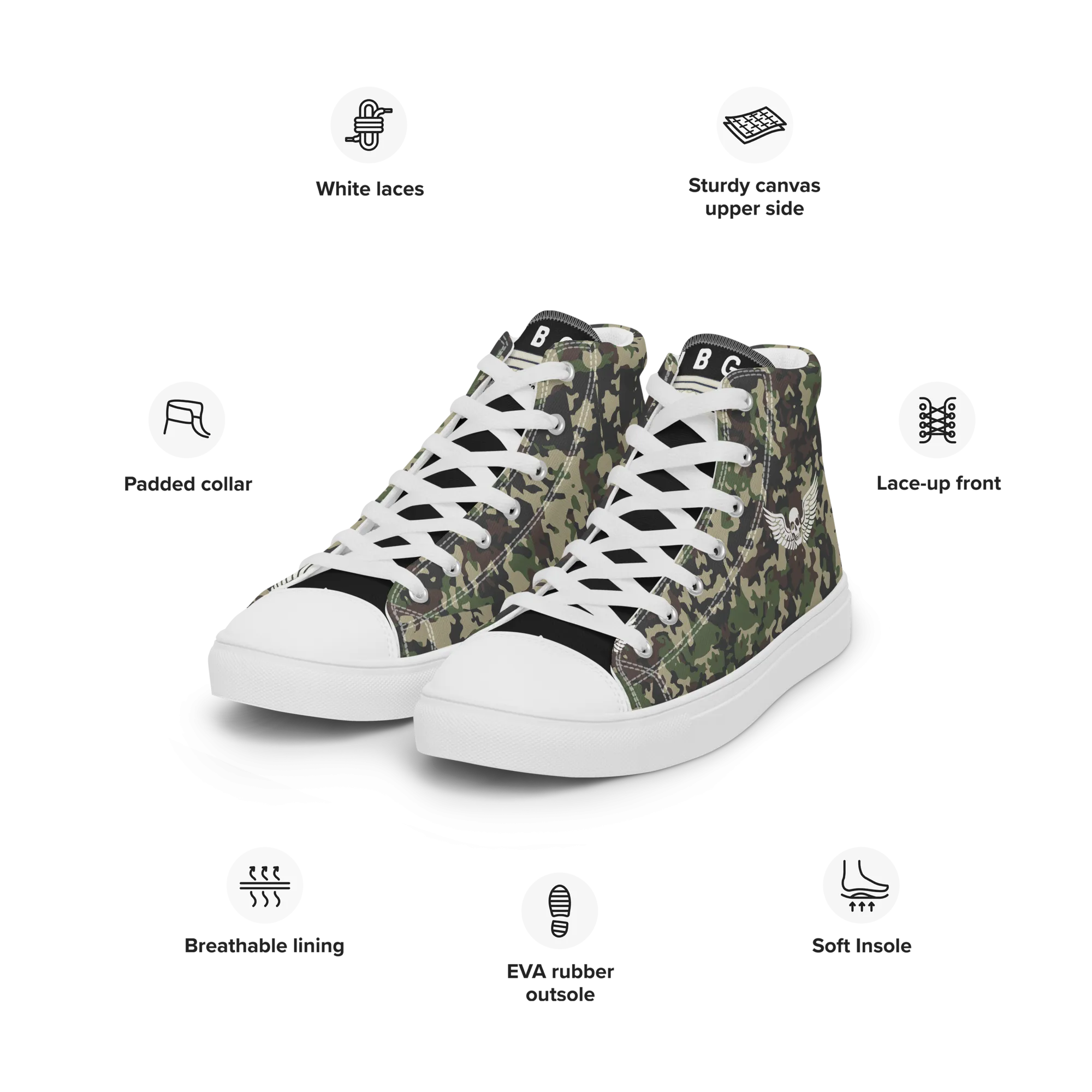 Rebel - Women’s high canvas shoes