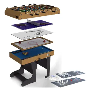 Riley 4ft 12-in-1 Folding Multi Games Table