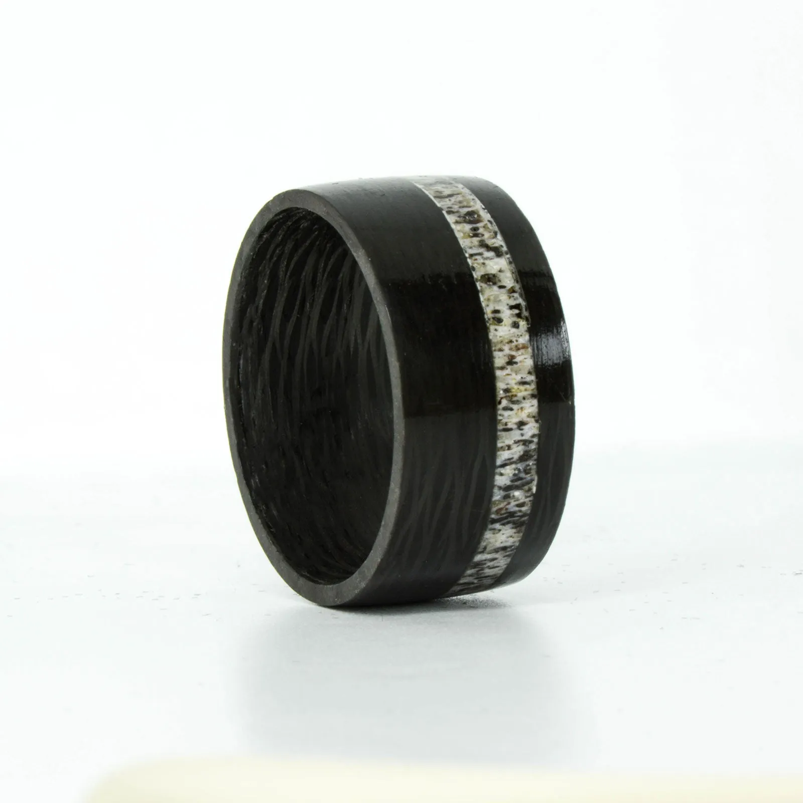 SALE RING - Carbon Fiber & Elk Antler - Size 12.25