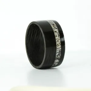 SALE RING - Carbon Fiber & Elk Antler - Size 12.25