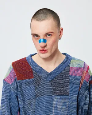 Scarf Sweater Blue
