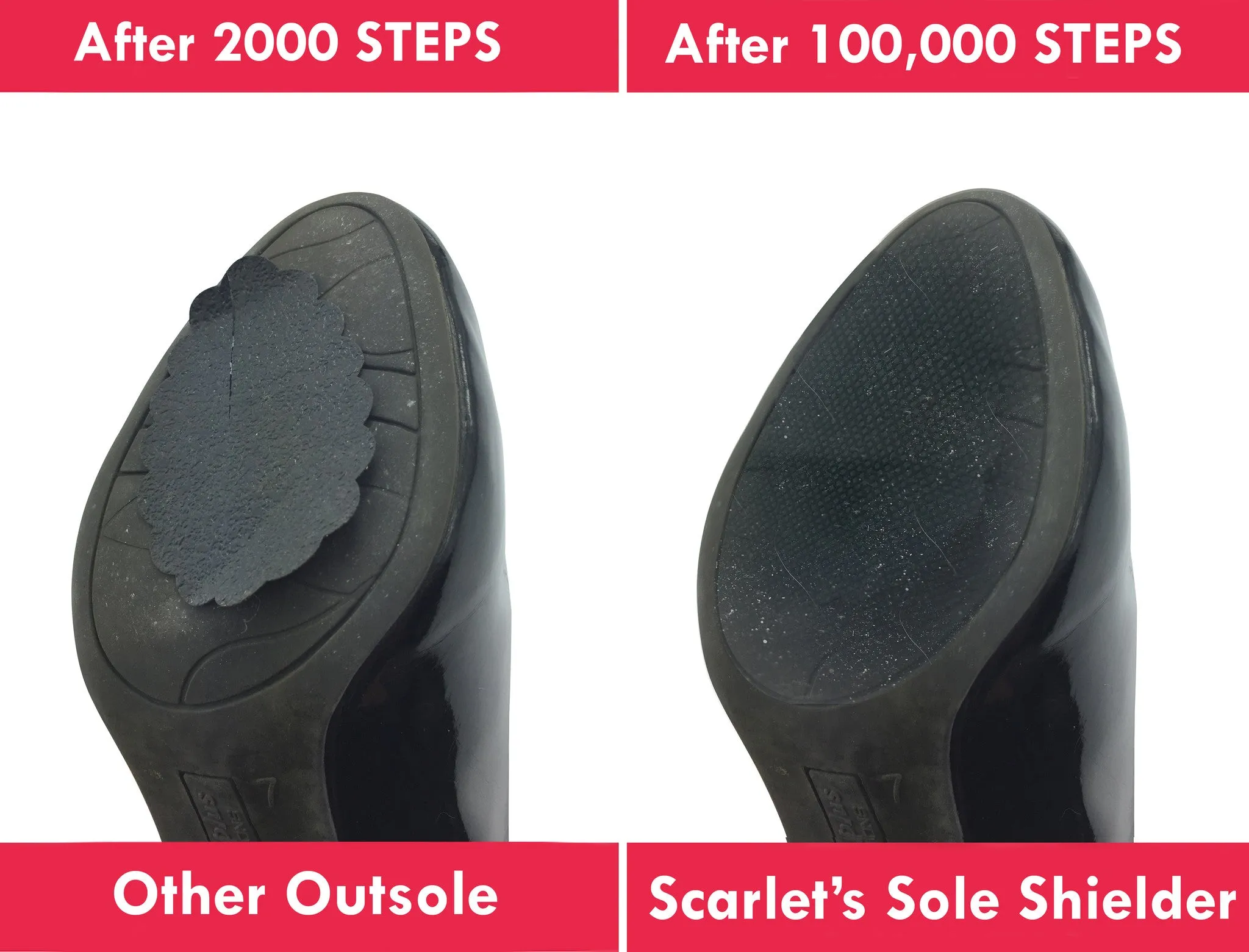 Scarlet Sole Shielder: Stick-On Pad to Instantly Repair & Shield Shoe Sole