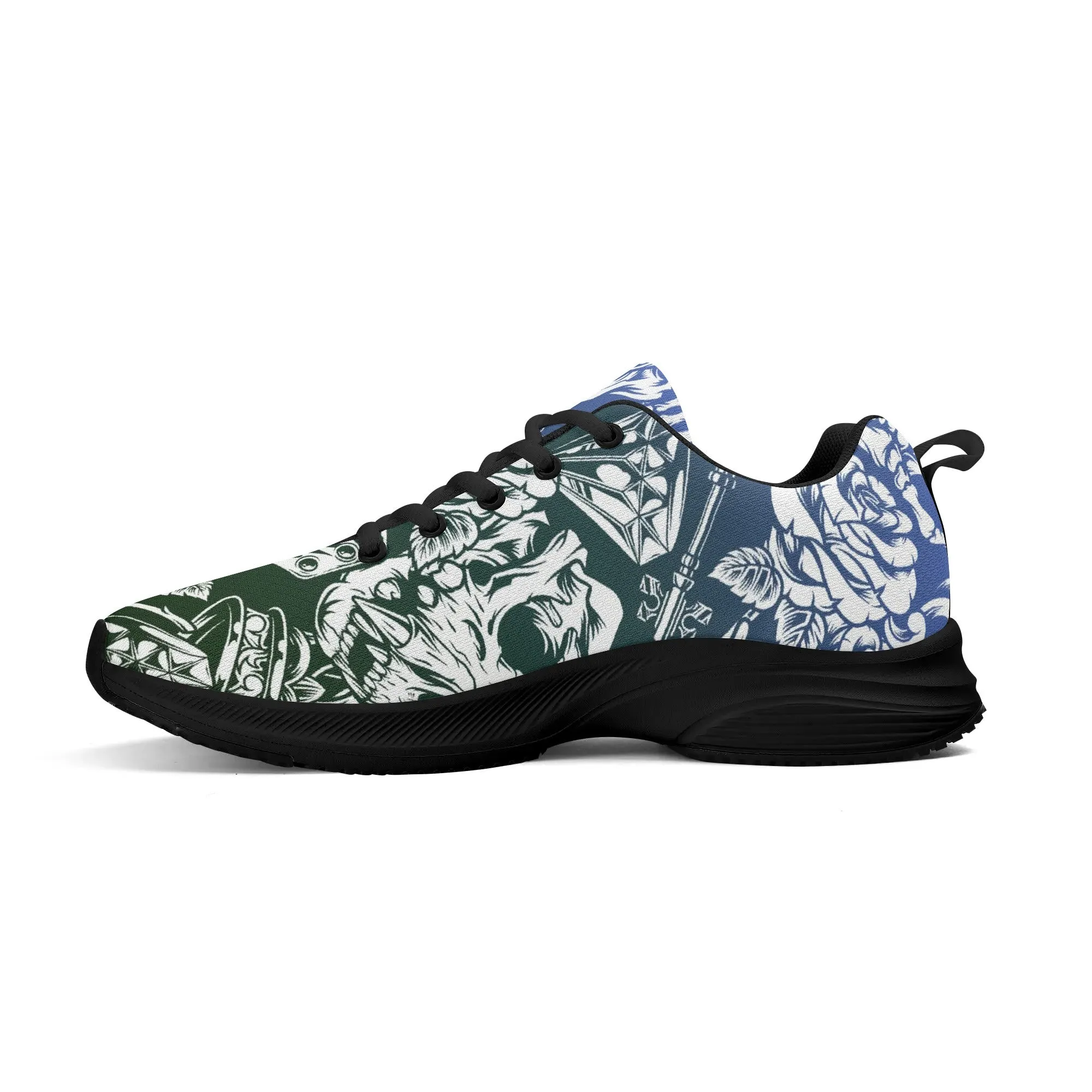 Skulls and Dice Tattoo Pattern Running Shoes
