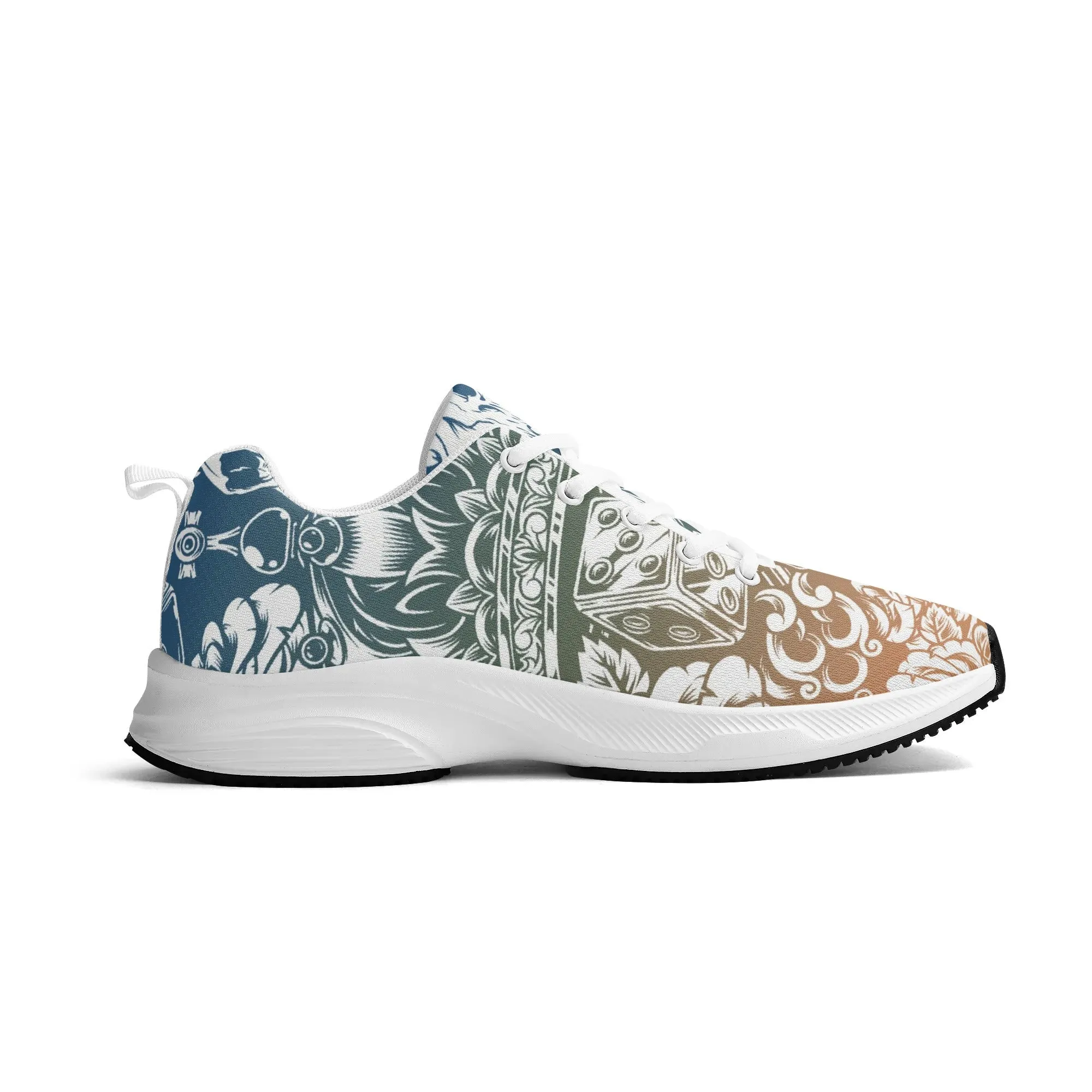 Skulls and Dice Tattoo Pattern Running Shoes