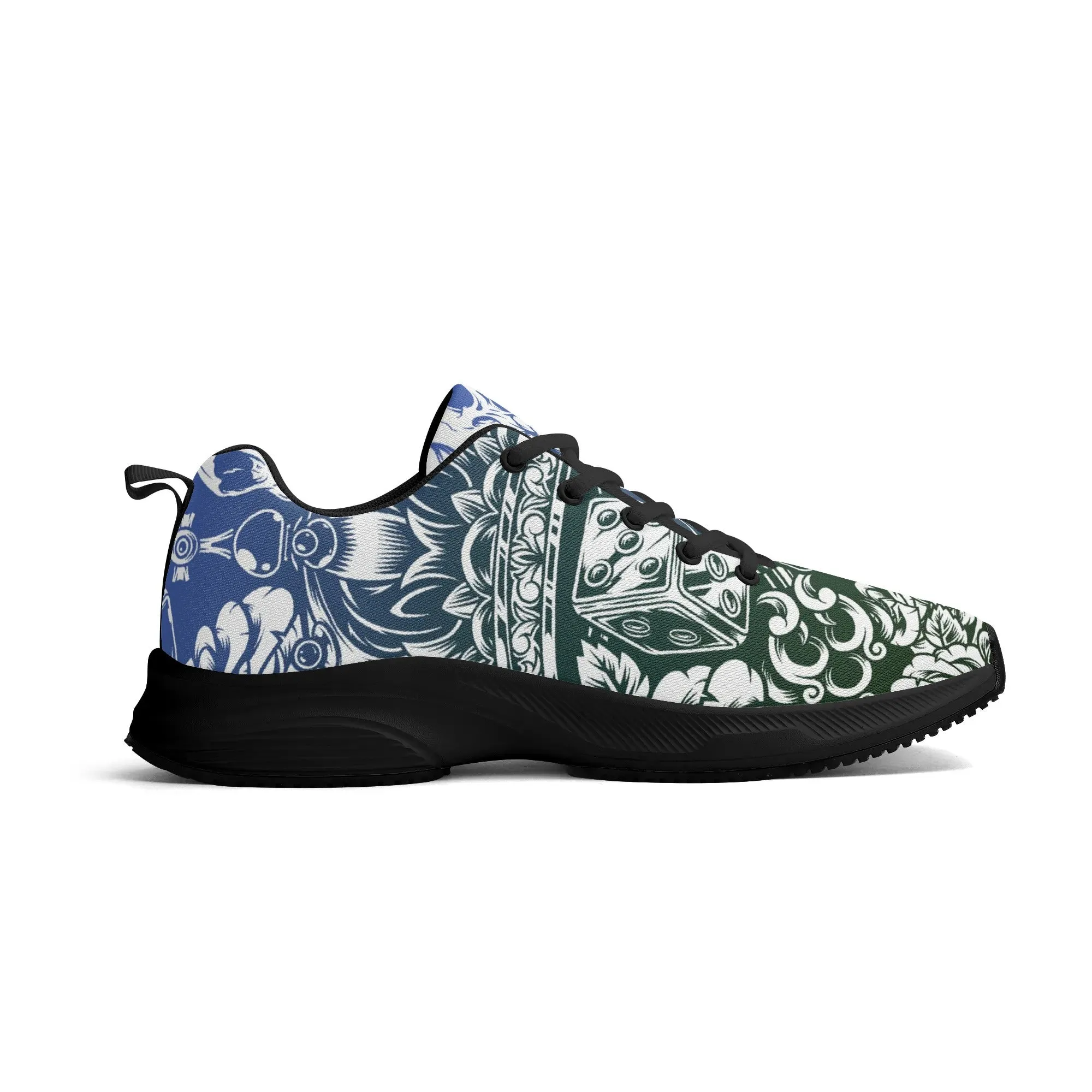 Skulls and Dice Tattoo Pattern Running Shoes