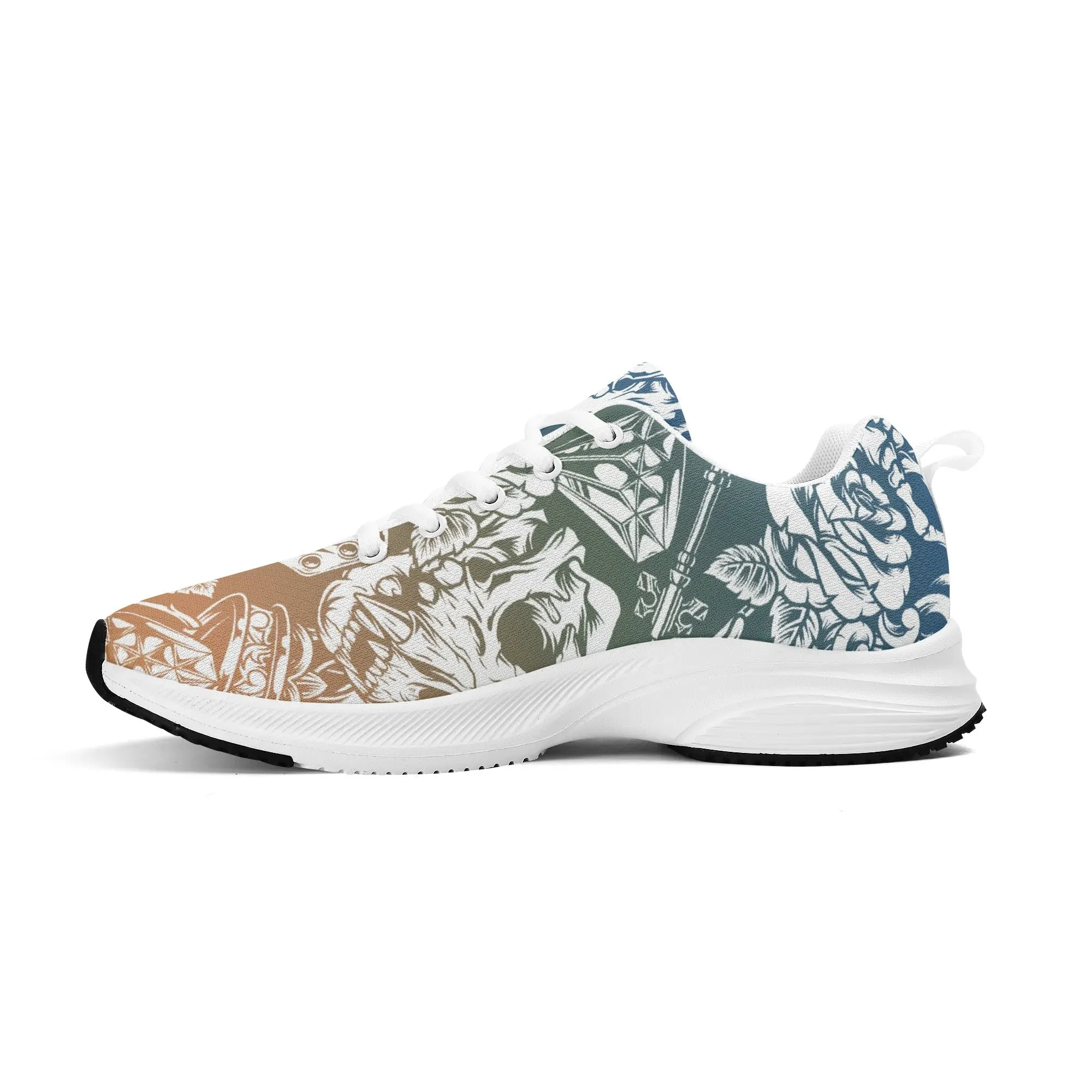 Skulls and Dice Tattoo Pattern Running Shoes
