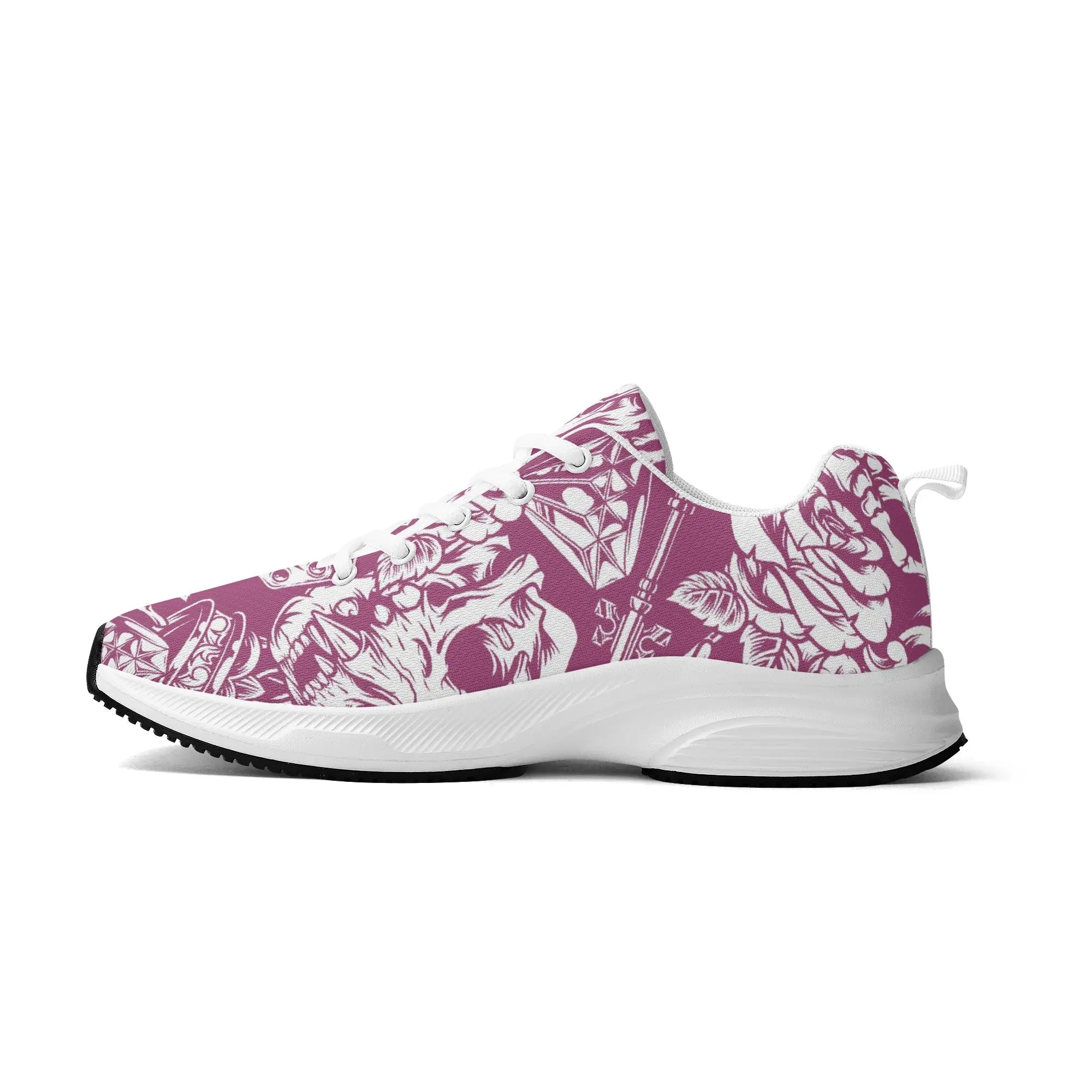 Skulls and Dice Tattoo Pattern Running Shoes