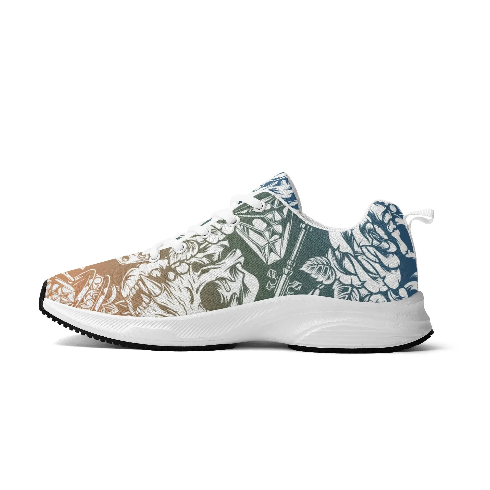 Skulls and Dice Tattoo Pattern Running Shoes