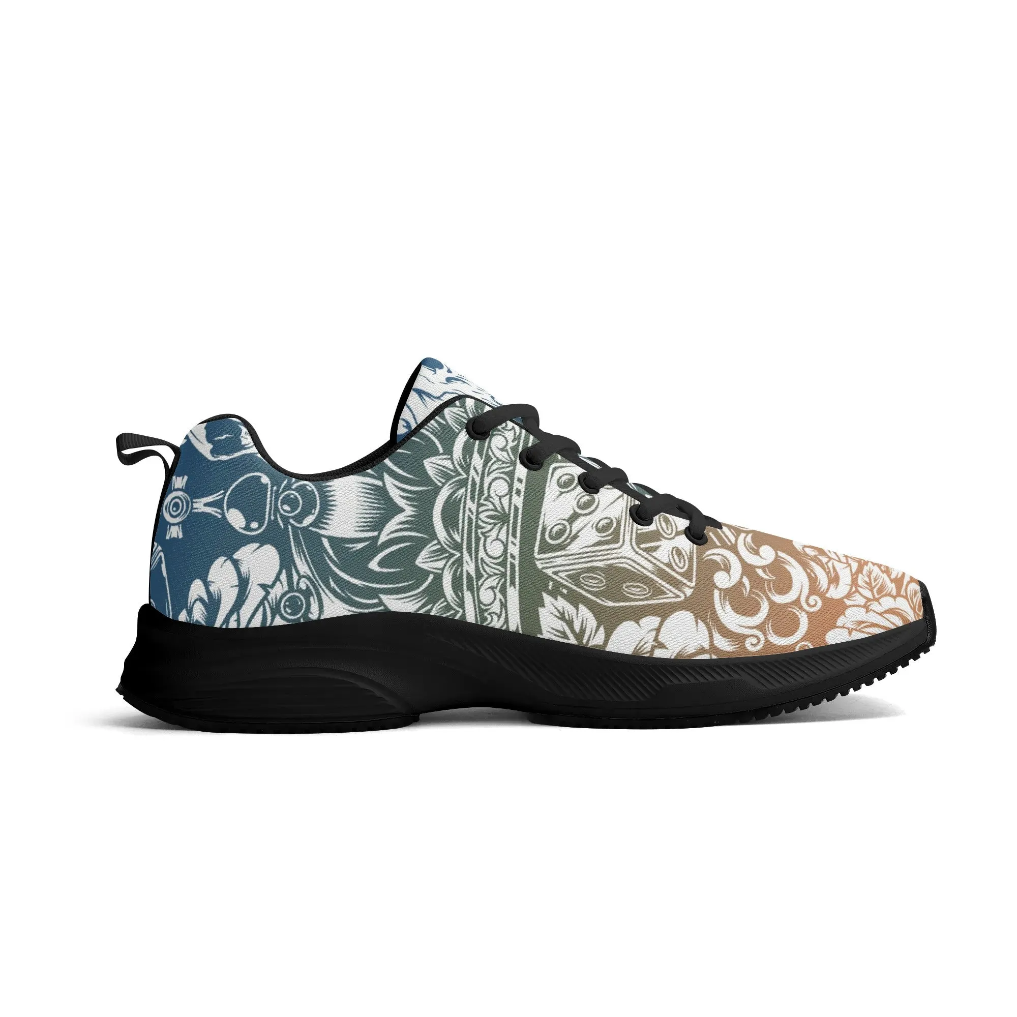 Skulls and Dice Tattoo Pattern Running Shoes