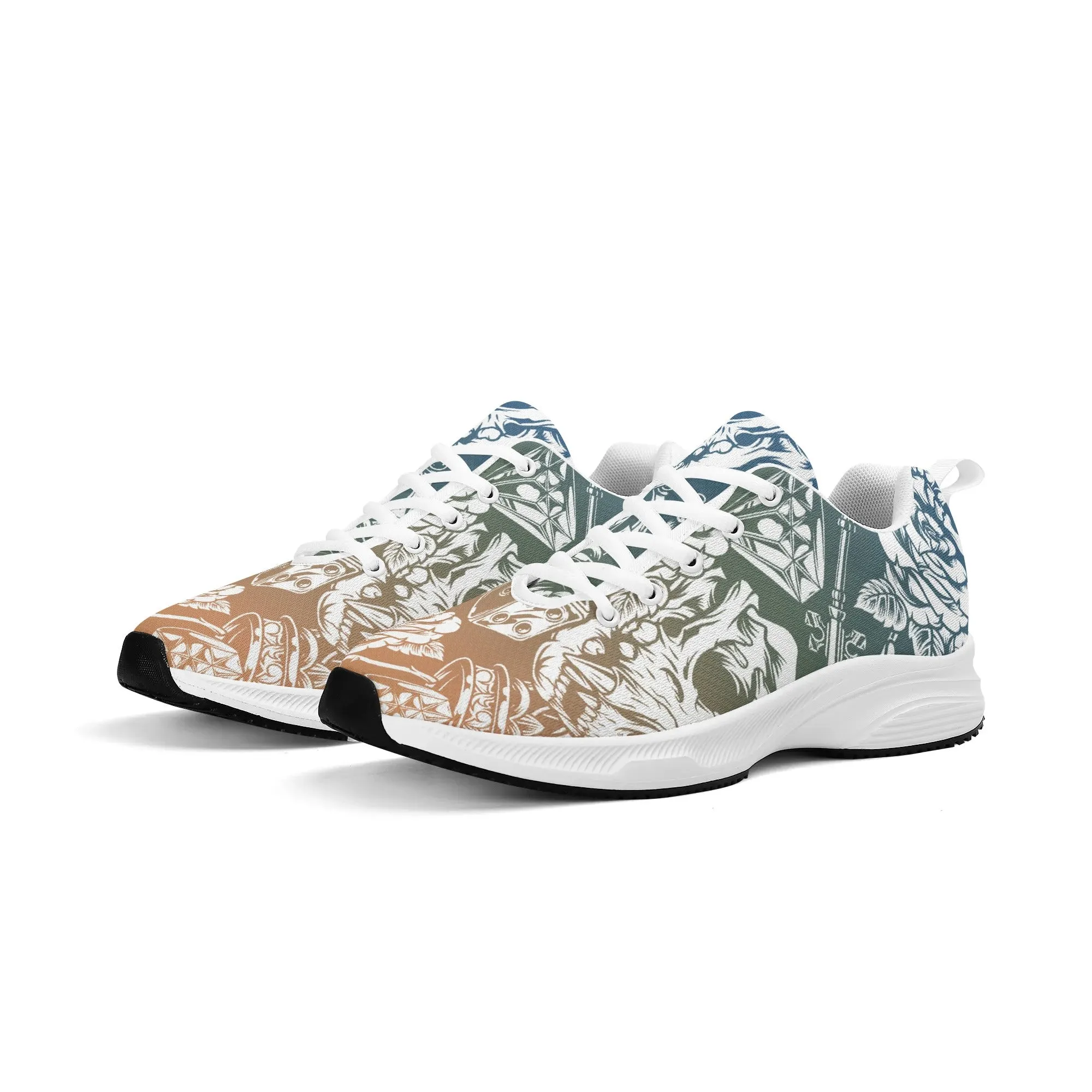 Skulls and Dice Tattoo Pattern Running Shoes