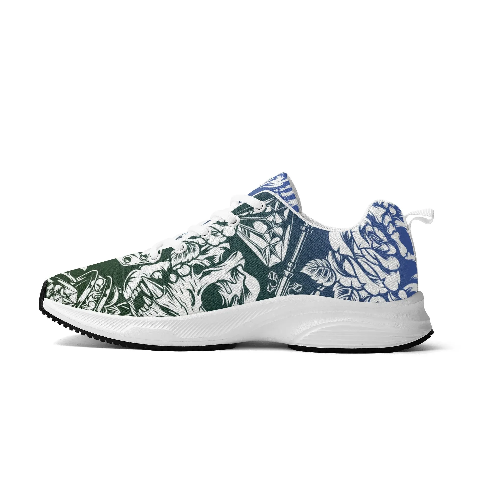 Skulls and Dice Tattoo Pattern Running Shoes