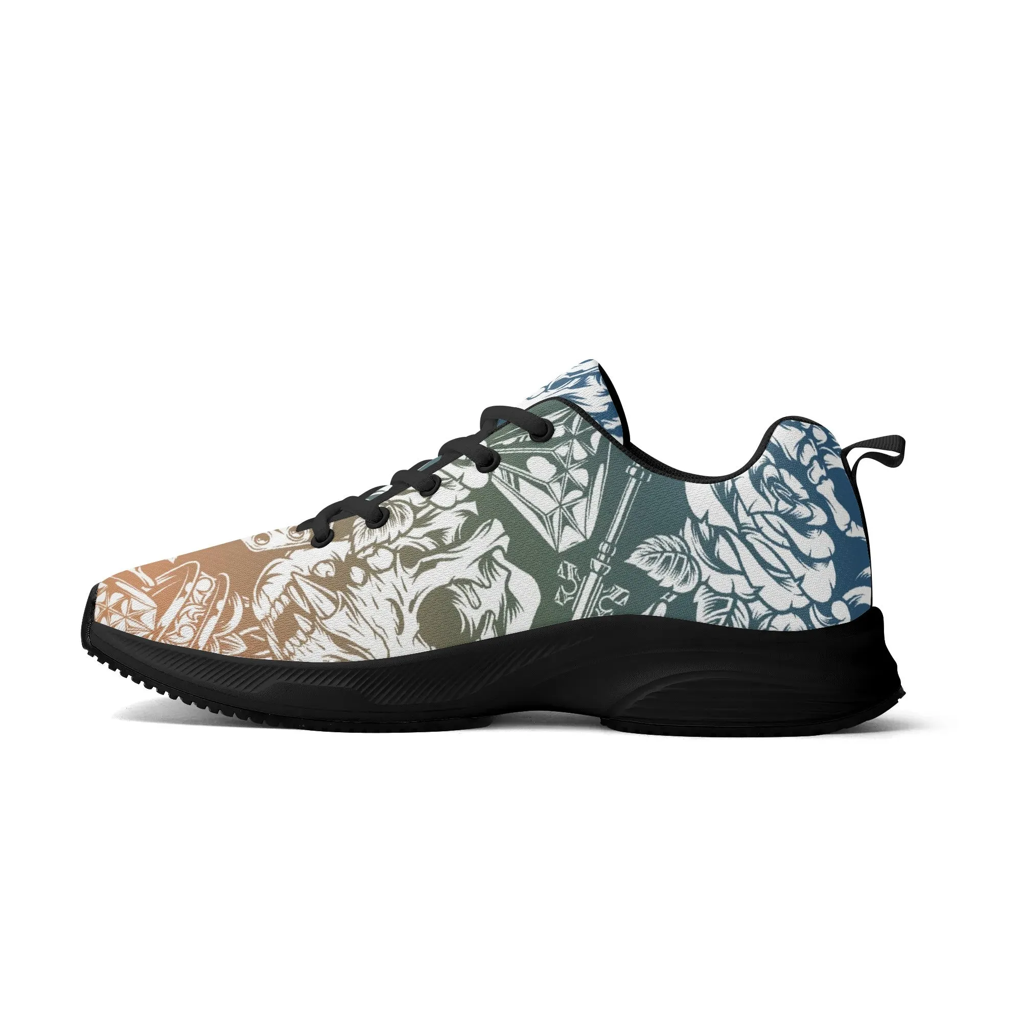 Skulls and Dice Tattoo Pattern Running Shoes