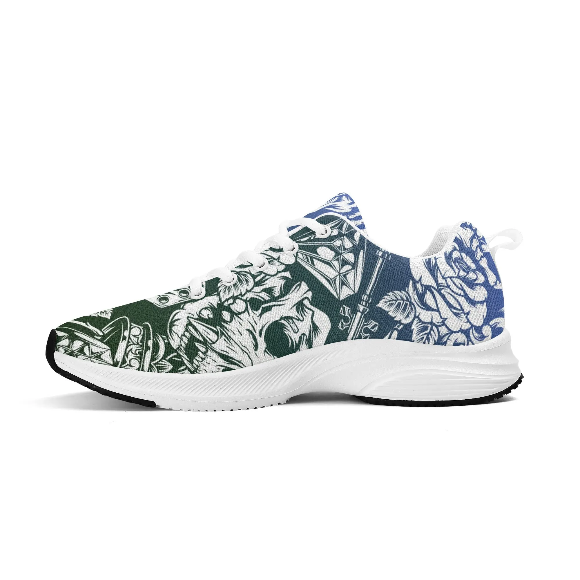 Skulls and Dice Tattoo Pattern Running Shoes