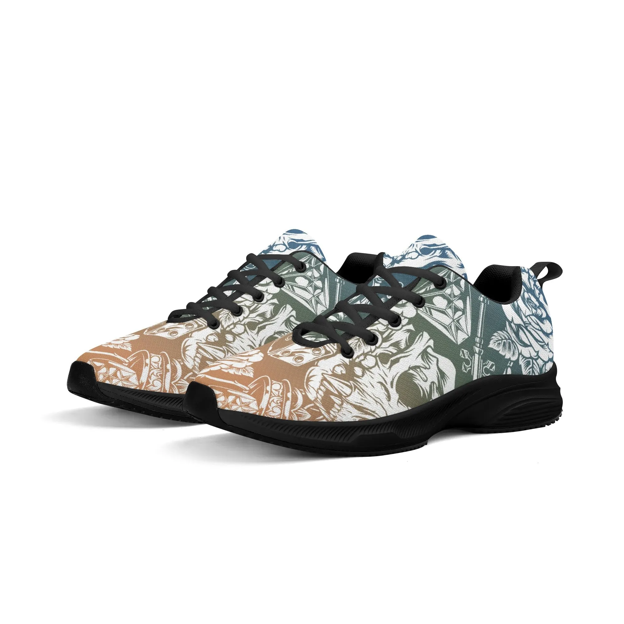 Skulls and Dice Tattoo Pattern Running Shoes