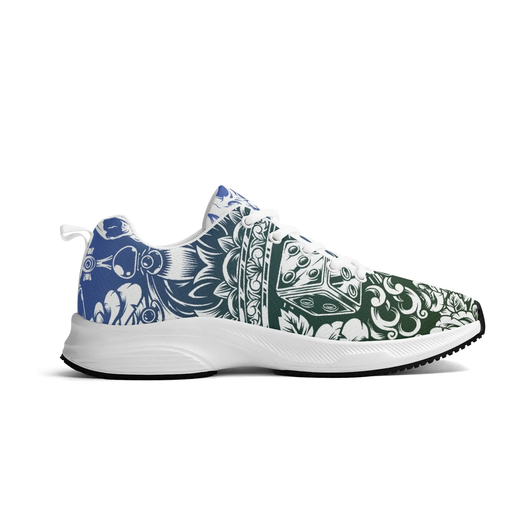 Skulls and Dice Tattoo Pattern Running Shoes