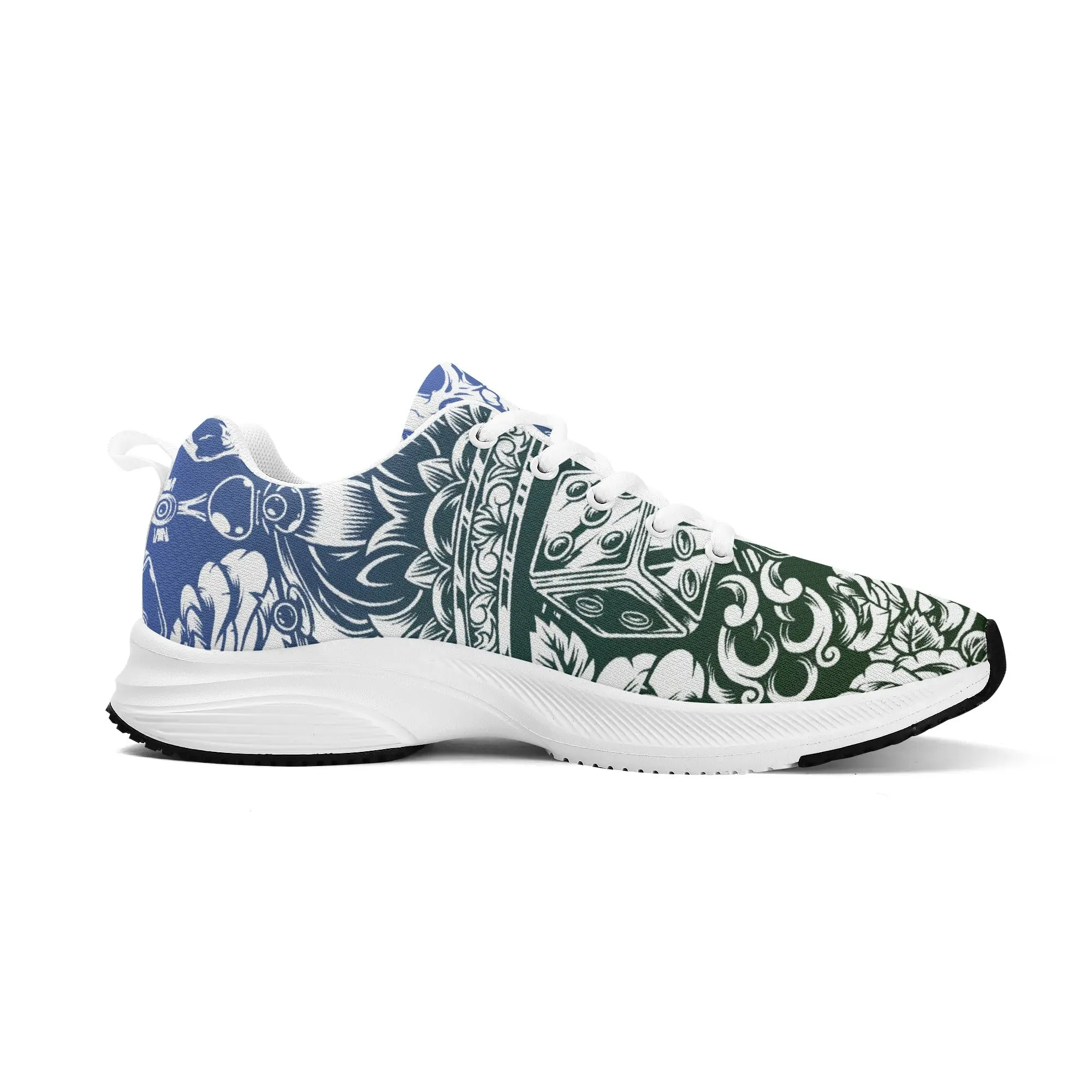 Skulls and Dice Tattoo Pattern Running Shoes