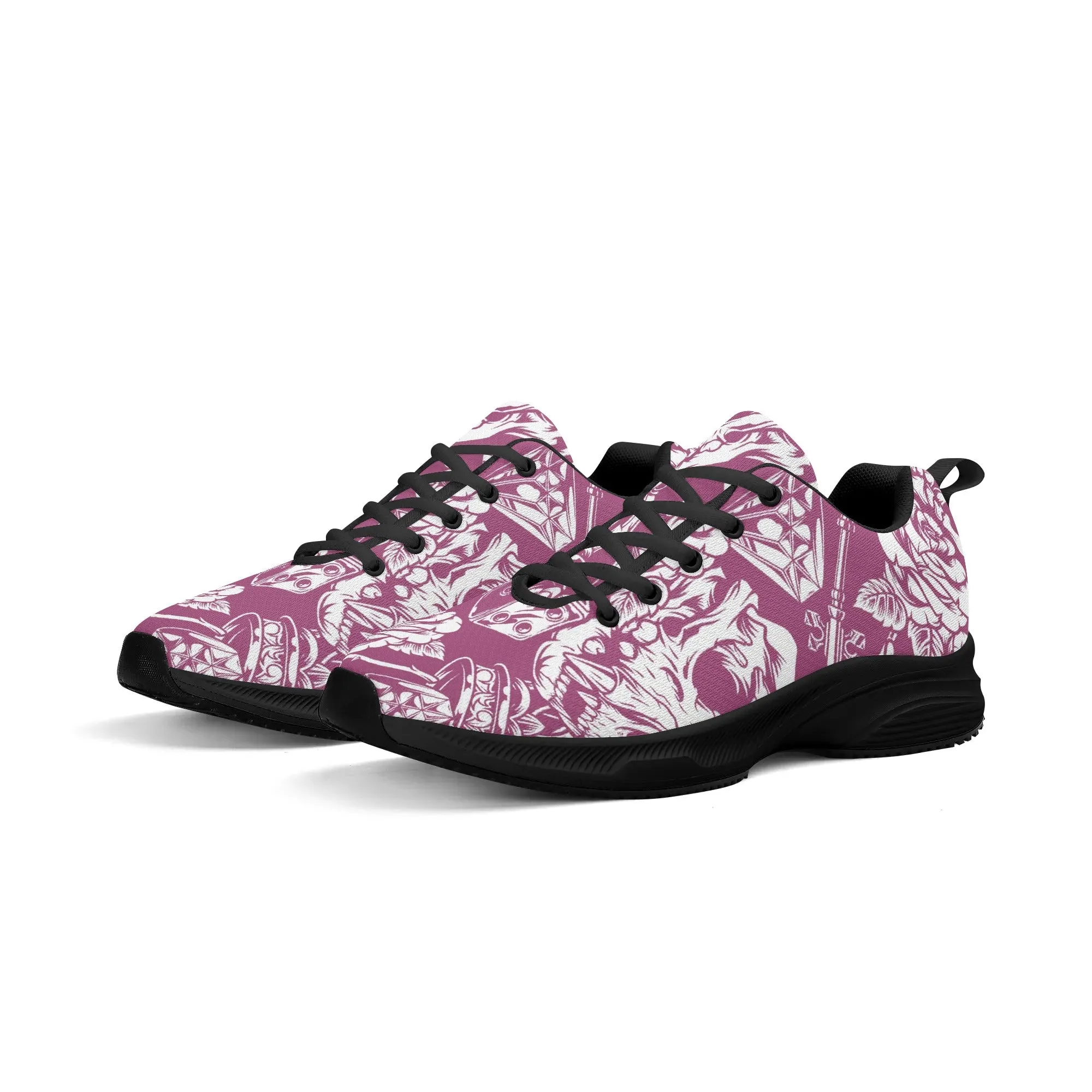 Skulls and Dice Tattoo Pattern Running Shoes