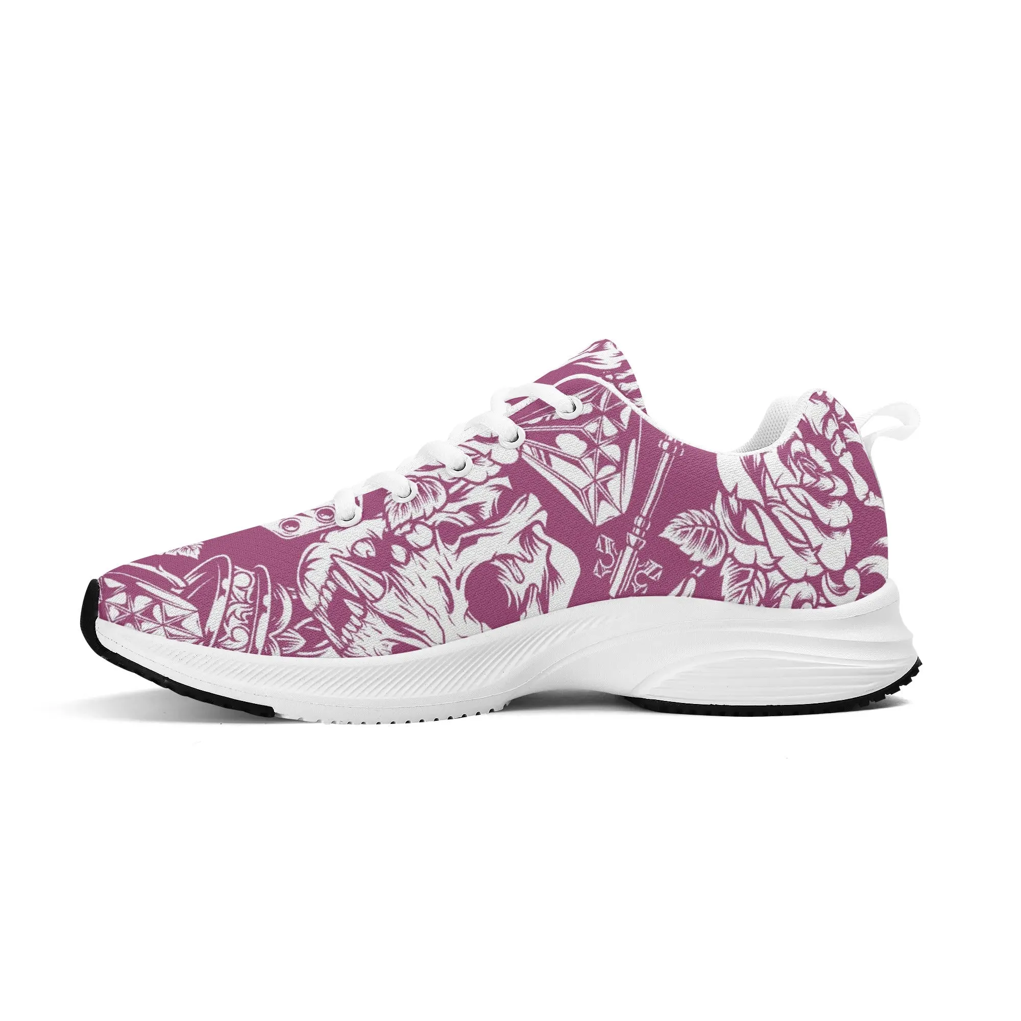 Skulls and Dice Tattoo Pattern Running Shoes