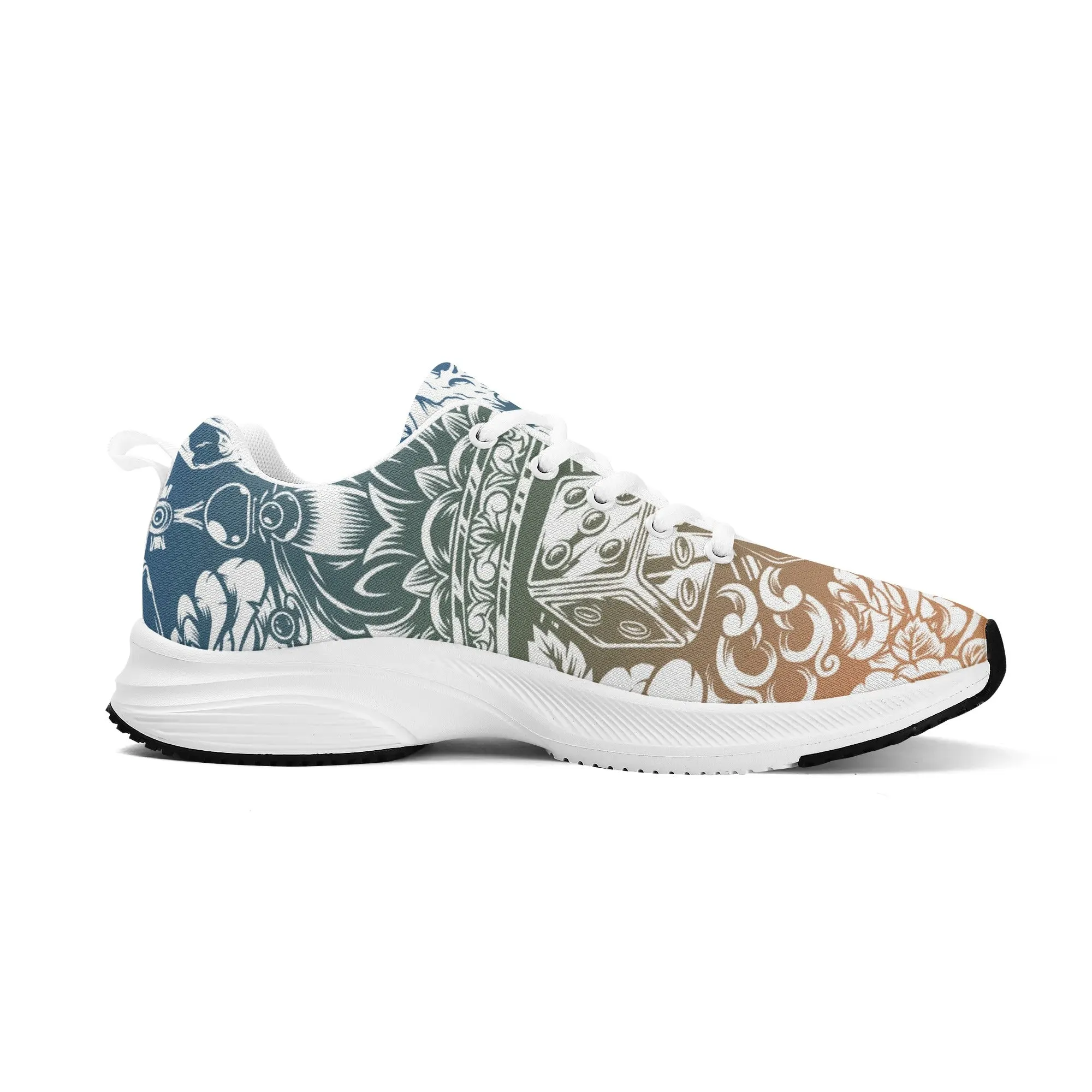Skulls and Dice Tattoo Pattern Running Shoes
