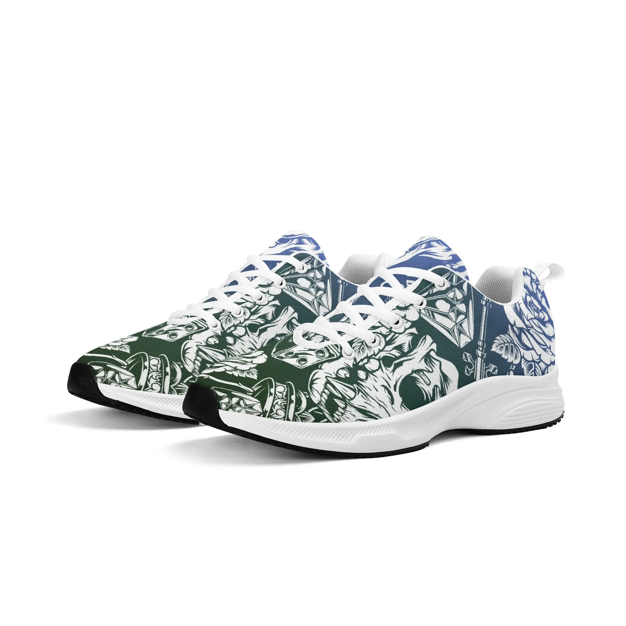 Skulls and Dice Tattoo Pattern Running Shoes