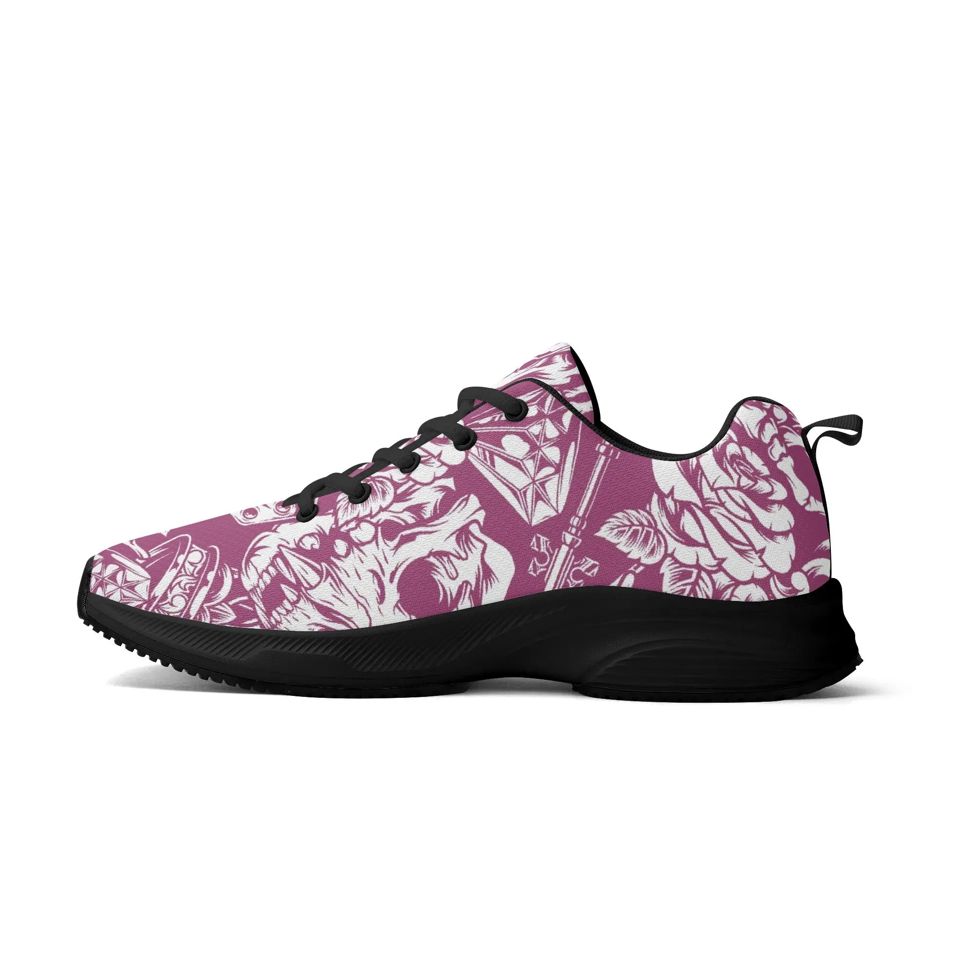 Skulls and Dice Tattoo Pattern Running Shoes