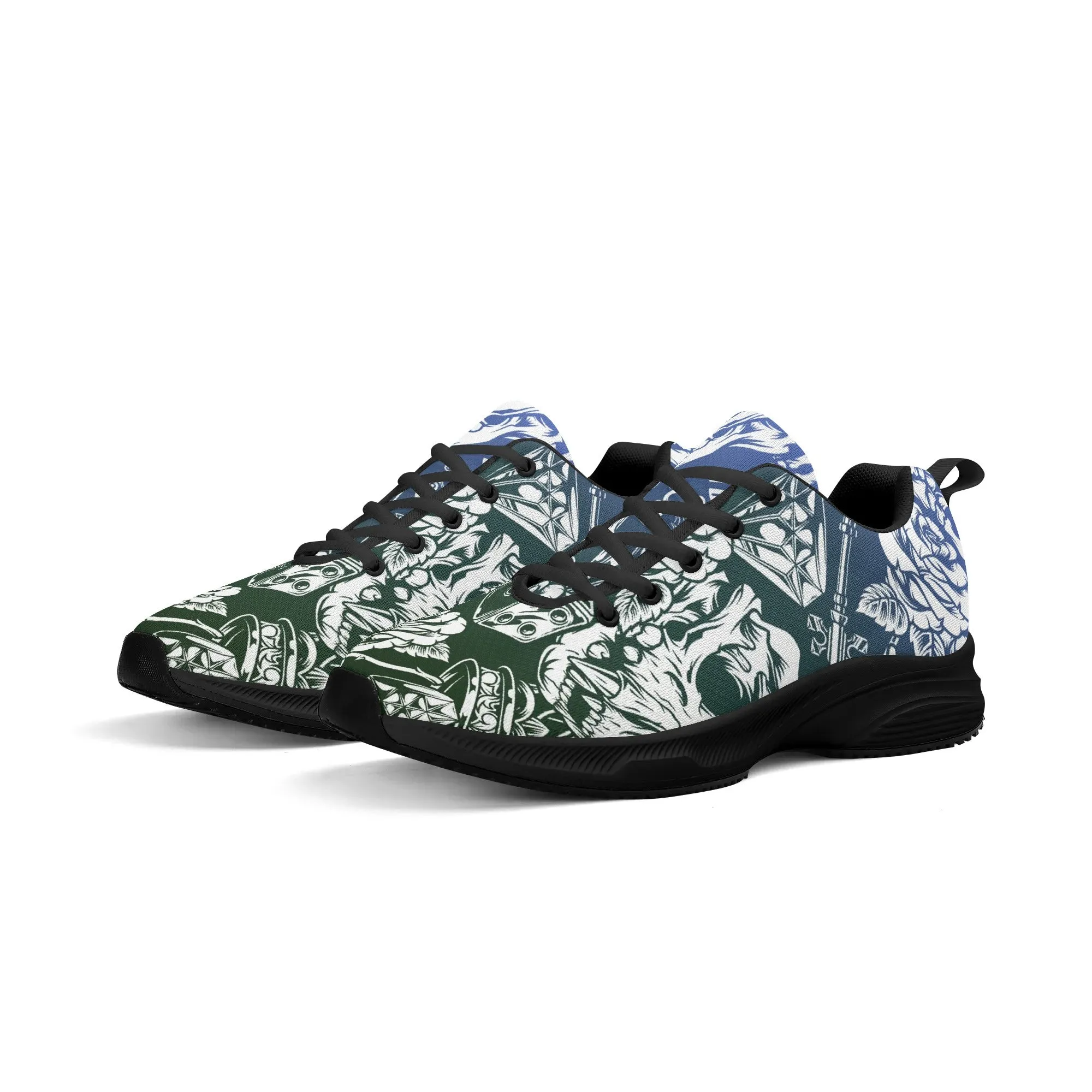 Skulls and Dice Tattoo Pattern Running Shoes