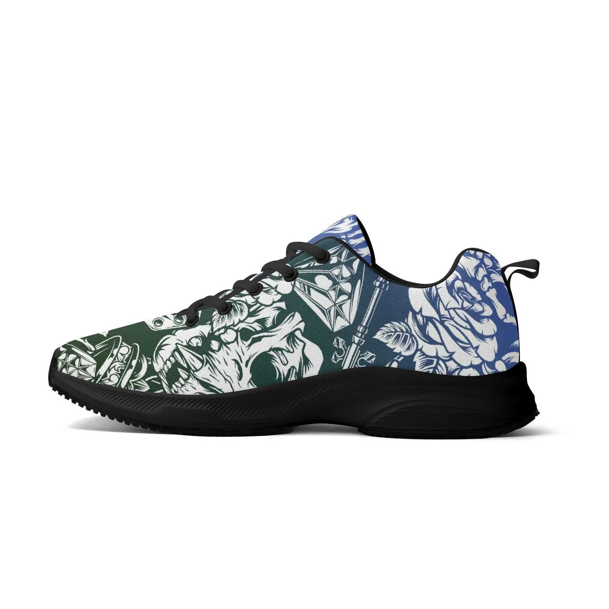 Skulls and Dice Tattoo Pattern Running Shoes