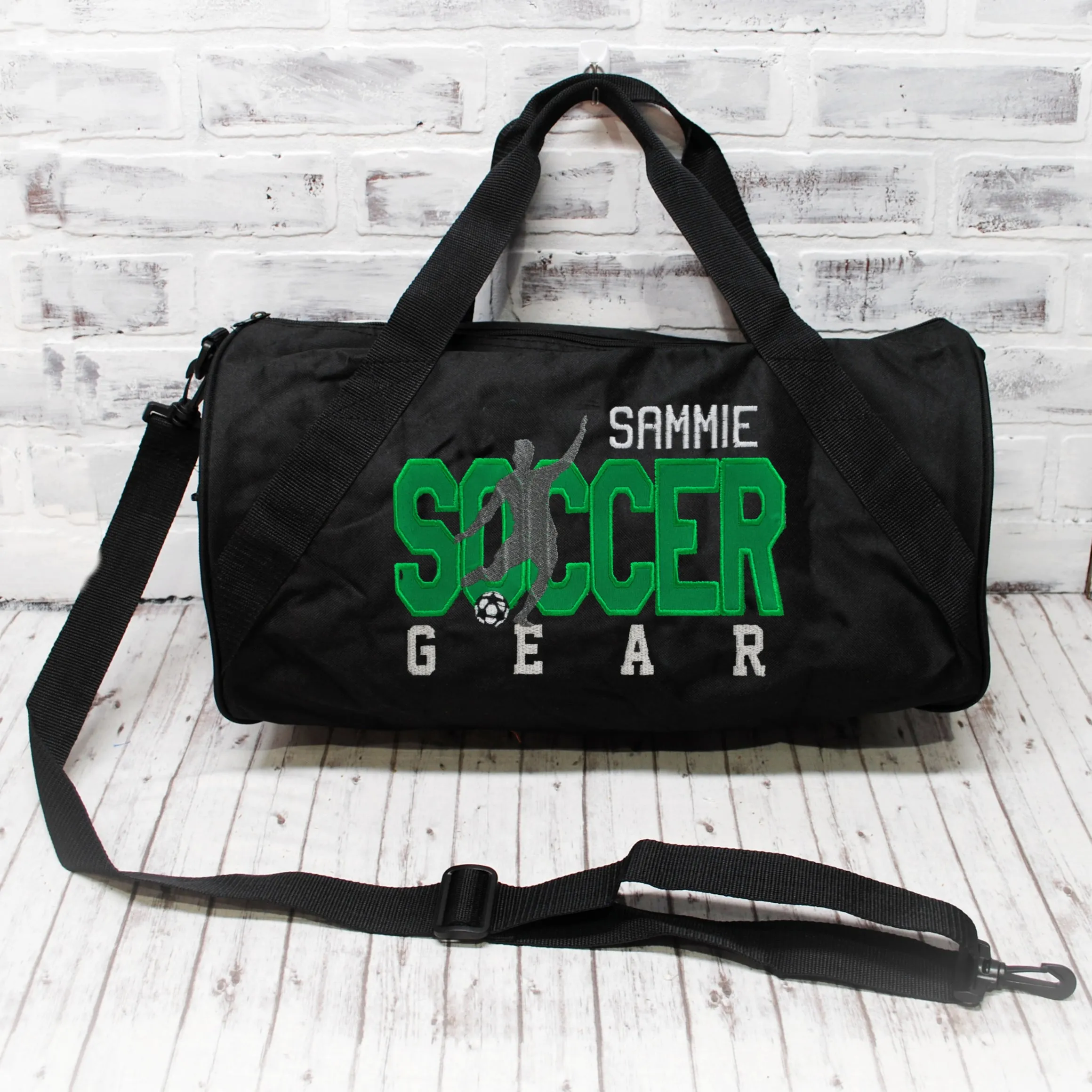Soccer Gear Personalized Duffle or Tote Bag - Custom Colors