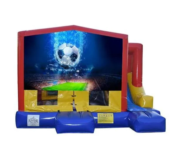 Soccer Small External Slide Jumping Castle