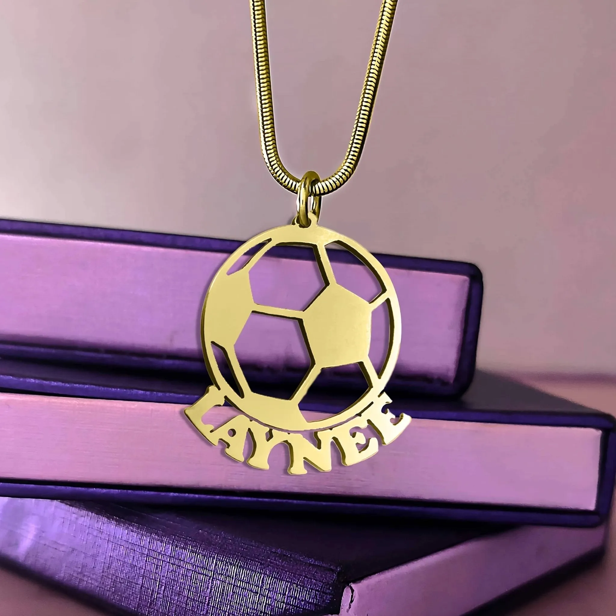 Soccerball Name Necklace