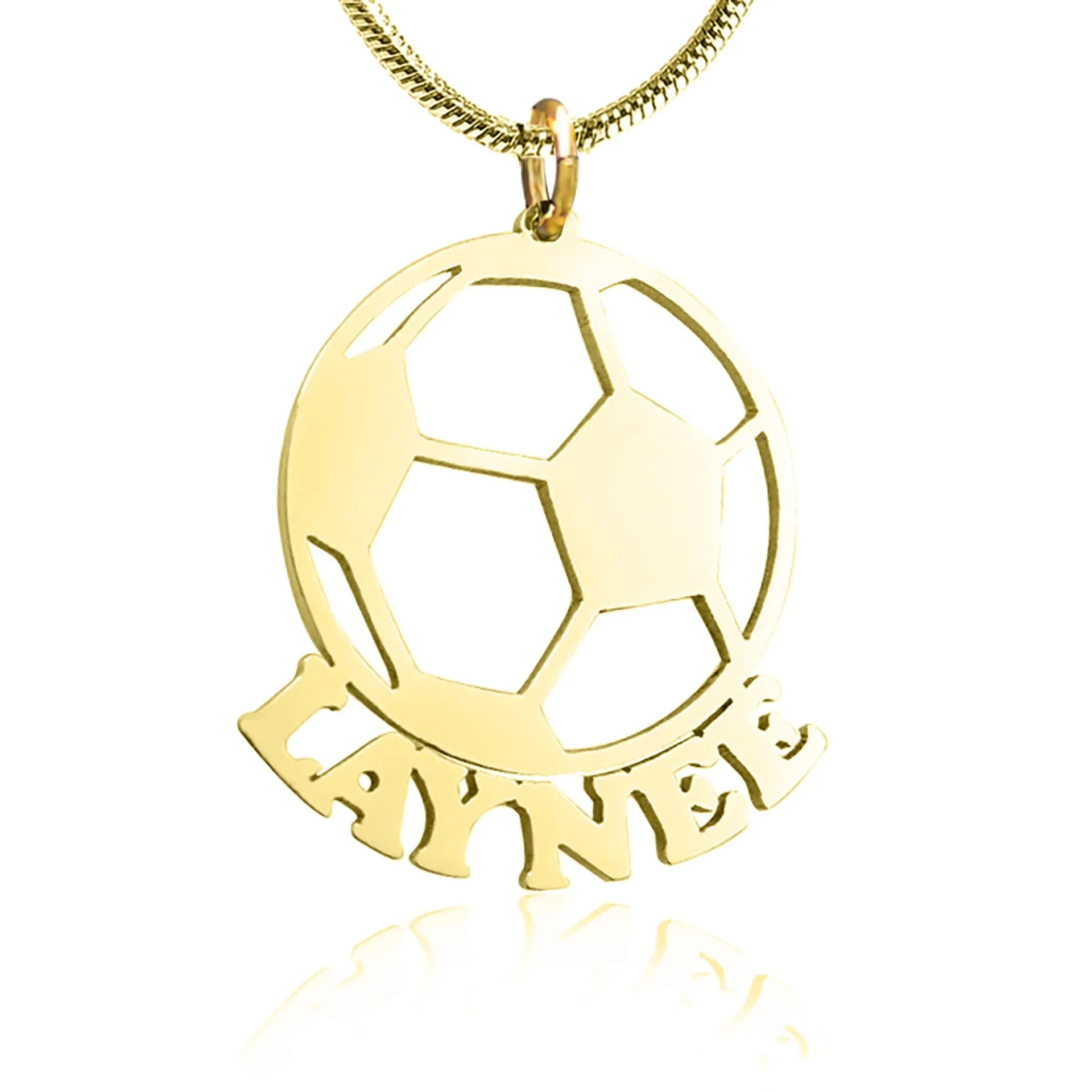 Soccerball Name Necklace