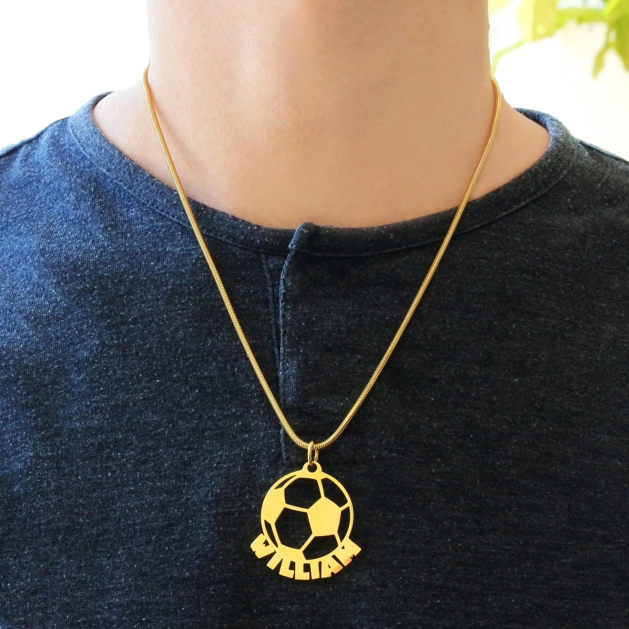 Soccerball Name Necklace