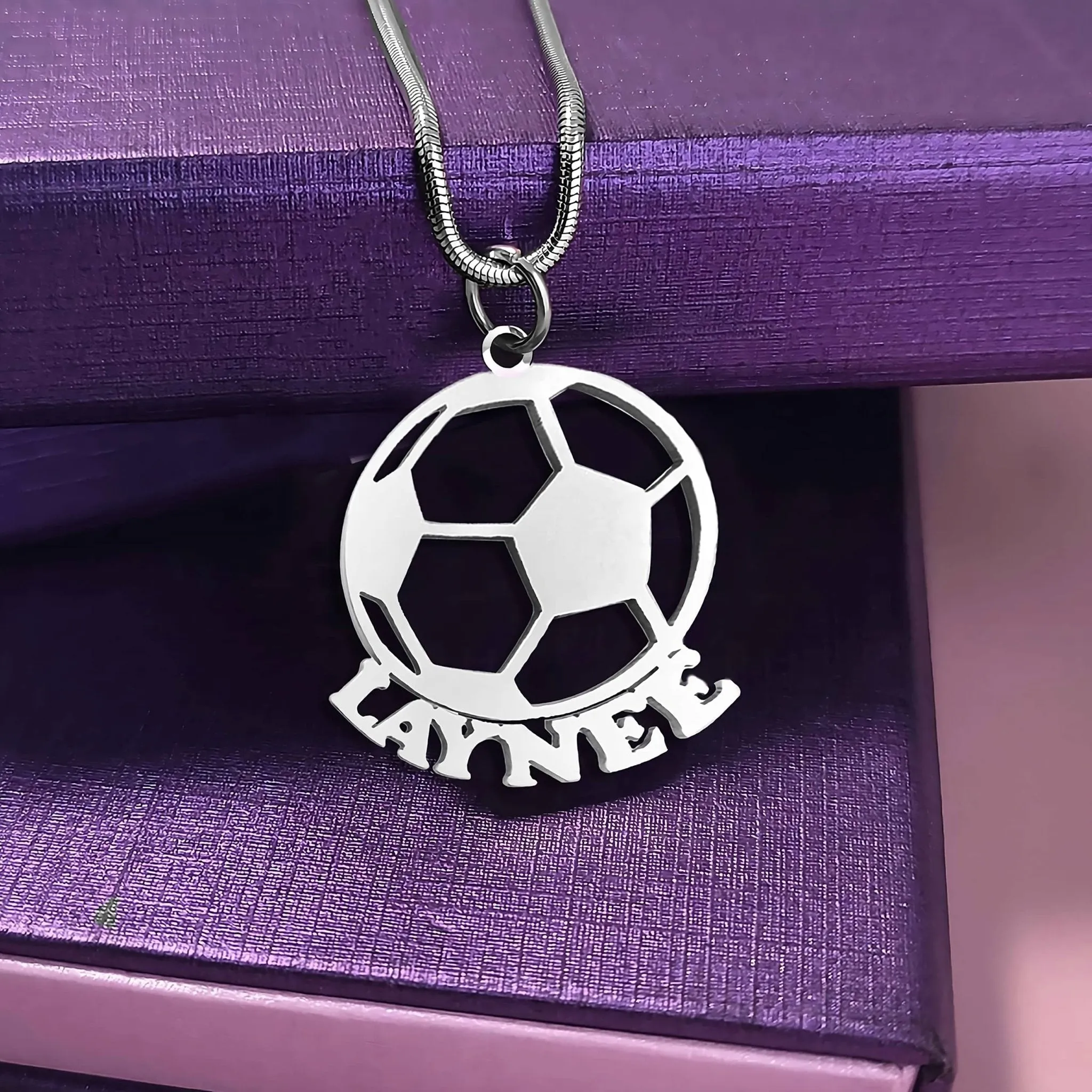 Soccerball Name Necklace