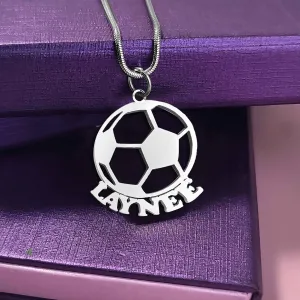 Soccerball Name Necklace