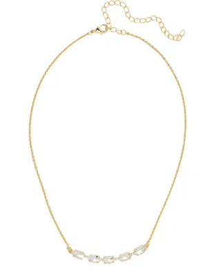 Sorrelli Clarissa Repeating Tennis Necklace - Bright Gold Crystal