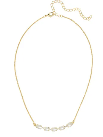 Sorrelli Clarissa Repeating Tennis Necklace - Bright Gold Crystal