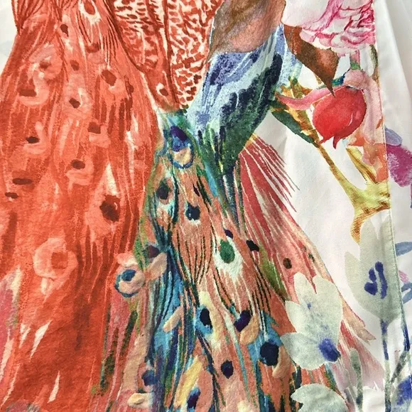 Spectacular Kimono with colorful Peacock design