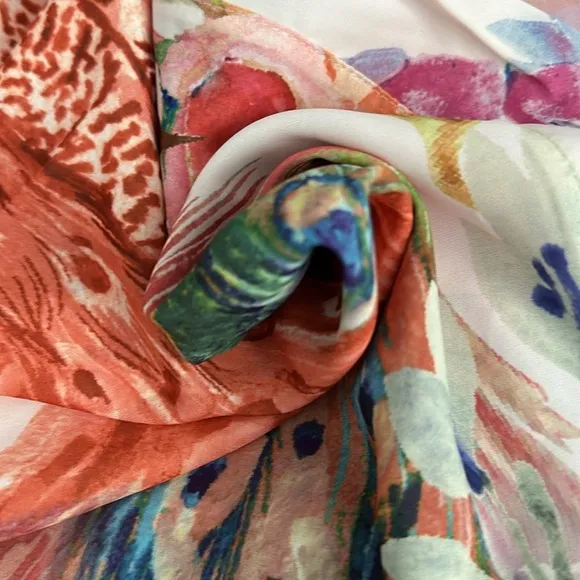 Spectacular Kimono with colorful Peacock design