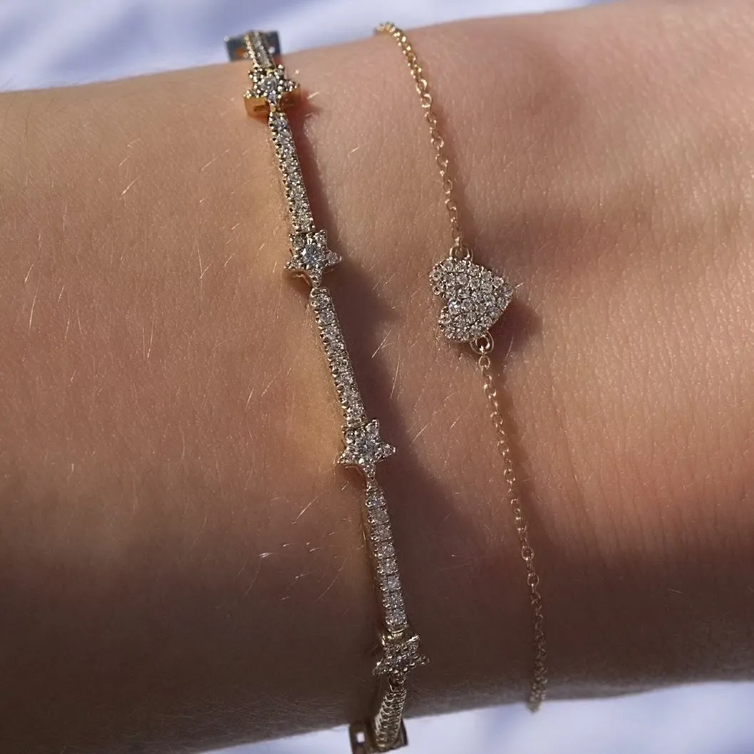Star Diamond Tennis Bracelet