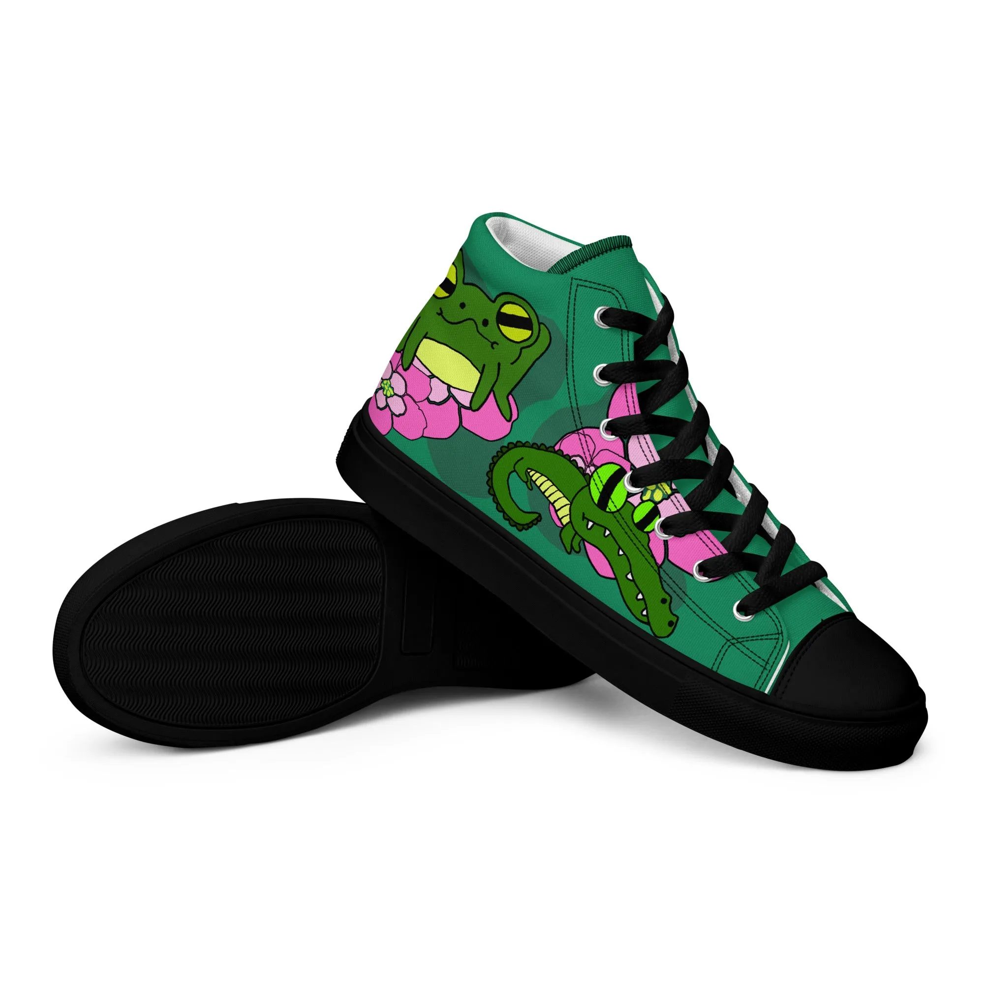 Swamp Stepbrothers Women’s high top canvas shoes